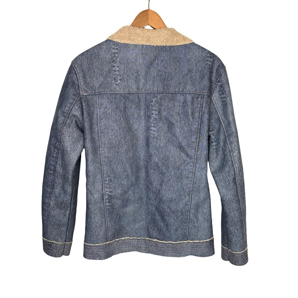 Barabas Faux Denim Zip Up Fleece lined Jacket Men’s - Picture 3 of 13